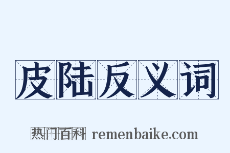 皮陆反义词是什么意思的图片